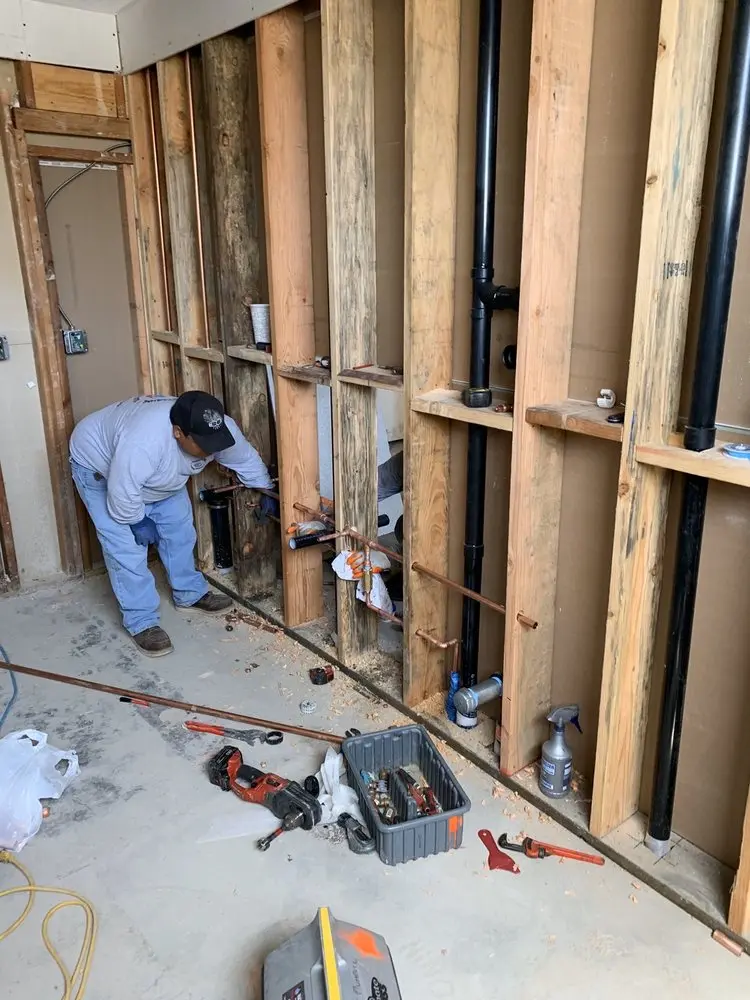 Commercial rough-in plumbing for Gas Line Repair in Honore